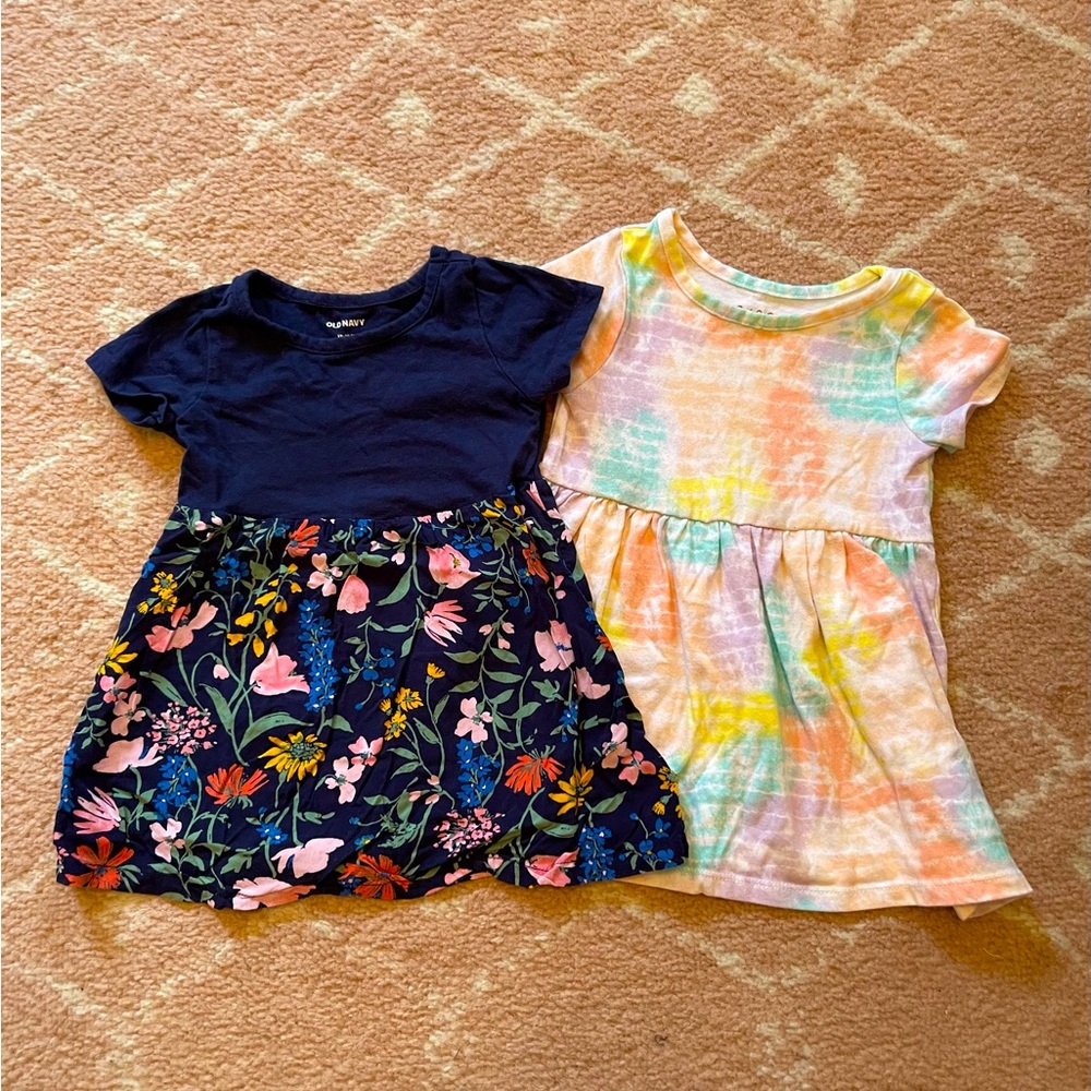 Old Navy Navy Floral | Cat and Jack Pastel Tie-Dye Dress Set
